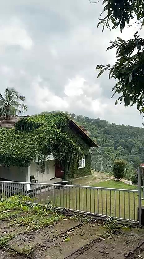 The vine-covered farmhouse exterior