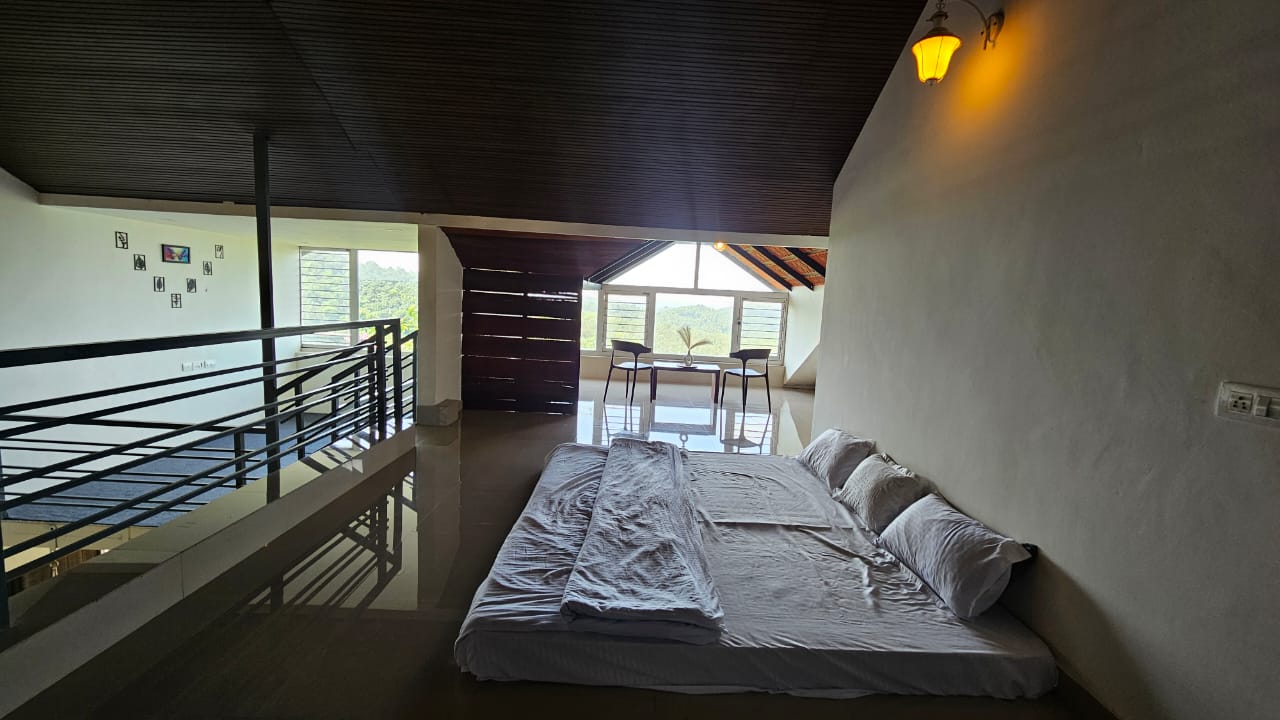 The Majlis loft set up for a floor sleepover, daylight